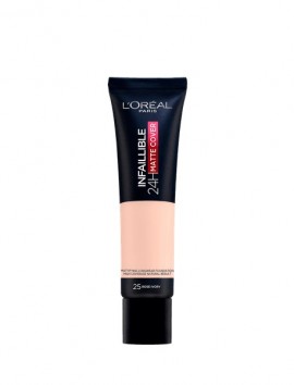 L'Oreal Infallible 24H Matte Cover Foundation No 25 Rose Ivory (30ml)