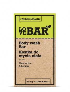 LOVEBAR Body Wash Bar Matcha Tea & Lemon