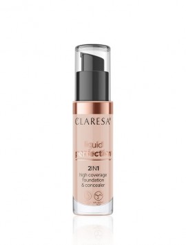 Claresa LIQUID PERFECTION 2 In 1 High Coverage Foundation & Concealer No 104 Nude (34g)