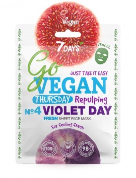 7DAYS Go Vegan Face Mask VIOLET DAY For Feeling Fresh (25g)
